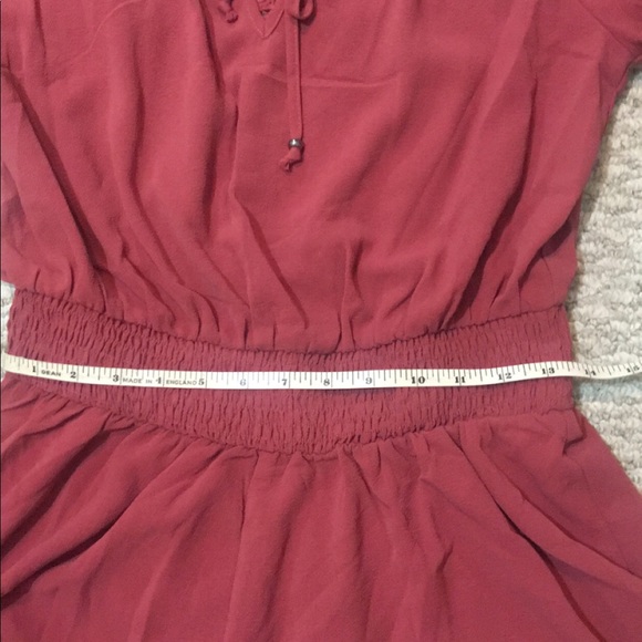 Rose colored Brick Crochet Romper medium and large - Picture 6 of 7